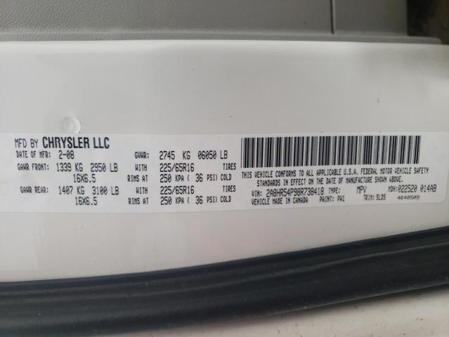 Photo 10 from auction – 2008 CHRYSLER TOWN & COU with VIN 2A8HR54P98R738418