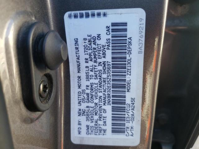 Photo 10 from auction – 2005 TOYOTA COROLLA CE with VIN 1NXBR32E35Z535697