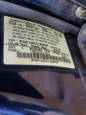 Zdjęcie 10 z aukcji – 2007 NISSAN VERSA S z VIN 3N1BC13E07L368434