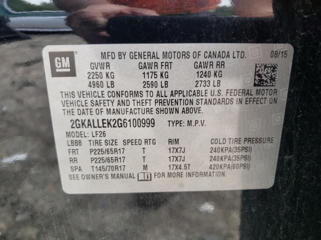 Photo 10 from auction – 2016 GMC TERRAIN SL with VIN 2GKALLEK2G6100999