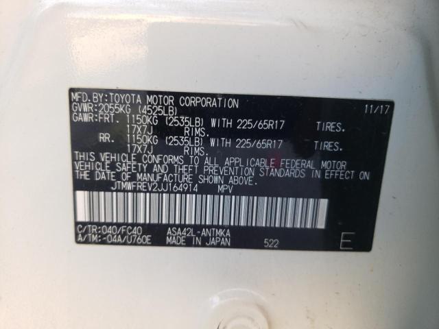 Photo 10 from auction – 2018 TOYOTA RAV4 with VIN JTMWFREV2JJ164914