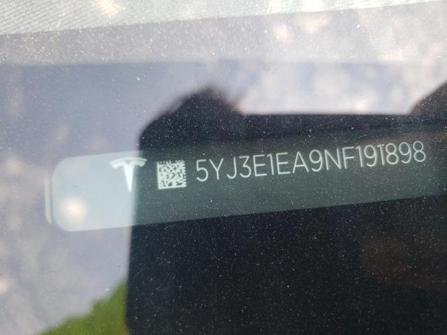 Photo 10 from auction – 2022 TESLA MODEL 3 with VIN 5YJ3E1EA9NF191898