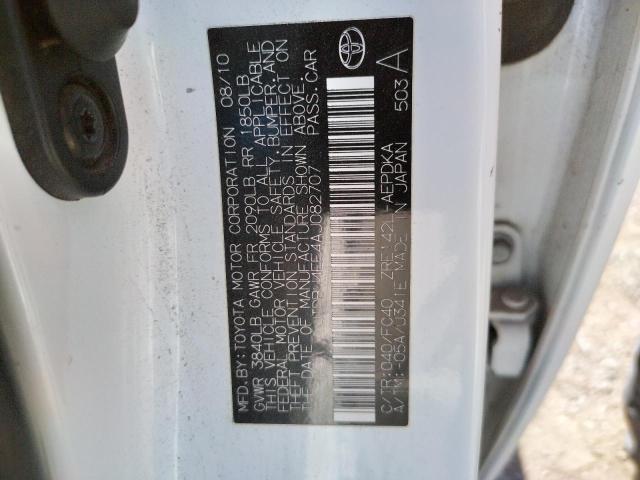 Photo 10 from auction – 2010 TOYOTA COROLLA BA with VIN JTDBU4EE4AJ082707