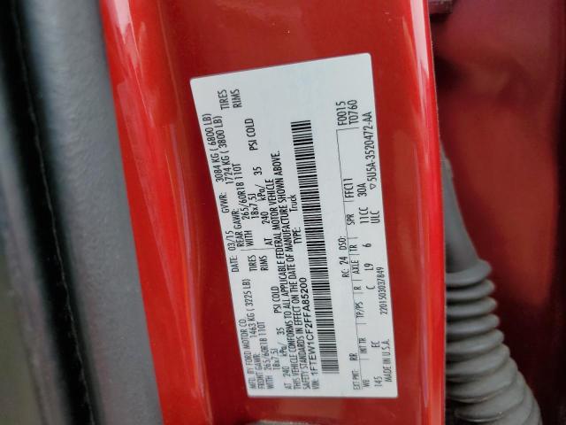 Photo 10 from auction – 2015 FORD F150 SUPER with VIN 1FTEW1CF2FFA85200