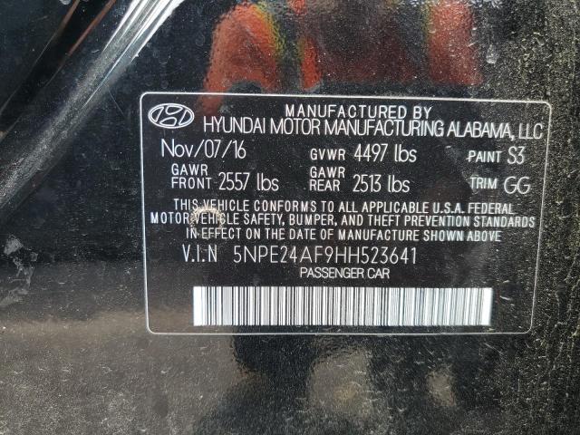 Photo 10 from auction – 2017 HYUNDAI SONATA SE with VIN 5NPE24AF9HH523641