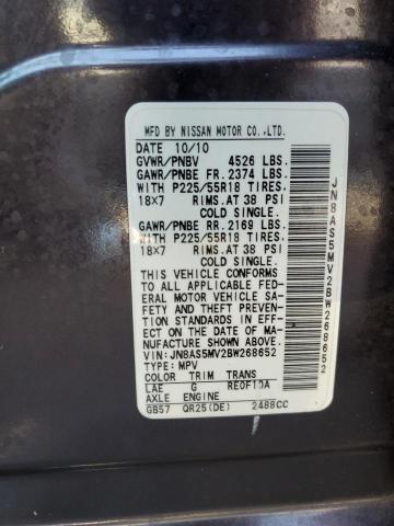 Photo 10 from auction – 2011 NISSAN ROGUE S with VIN JN8AS5MV2BW268652
