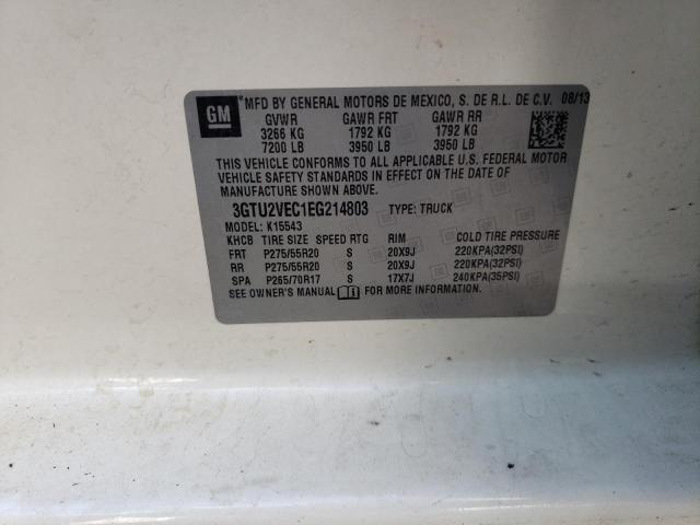 Photo 10 from auction – 2014 GMC SIERRA K15 with VIN 3GTU2VEC1EG214803