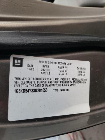 Photo 10 from auction – 2003 CADILLAC DEVILLE with VIN 1G6KD54Y33U201658