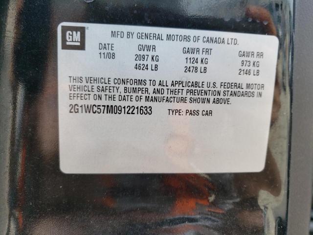 Photo 10 from auction – 2009 CHEVROLET IMPALA 2LT with VIN 2G1WC57M091221633