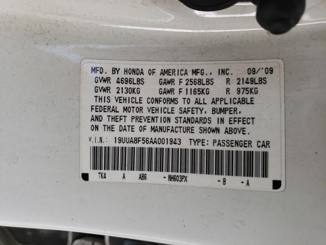 Photo 10 from auction – 2010 ACURA TL with VIN 19UUA8F56AA001943