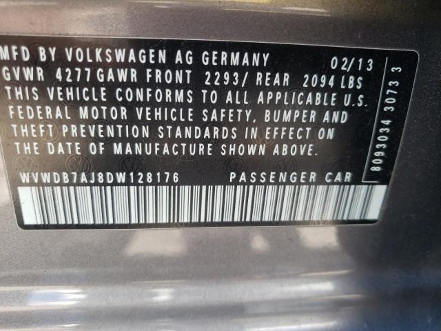 Photo 10 from auction – 2013 VOLKSWAGEN GOLF with VIN WVWDB7AJ8DW128176