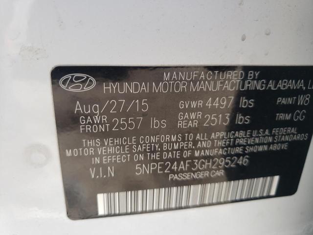 Photo 10 from auction – 2016 HYUNDAI SONATA SE with VIN 5NPE24AF3GH295246