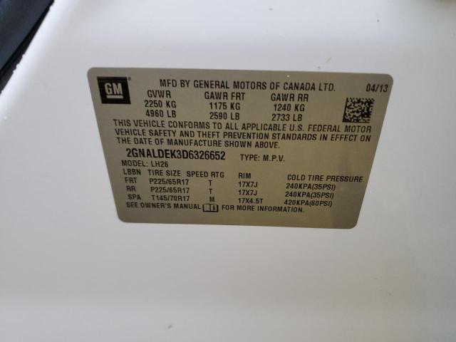 Photo 10 from auction – 2013 CHEVROLET EQUINOX LT with VIN 2GNALDEK3D6326652