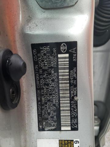 Photo 10 from auction – 2005 TOYOTA PRIUS with VIN JTDKB20U457018758