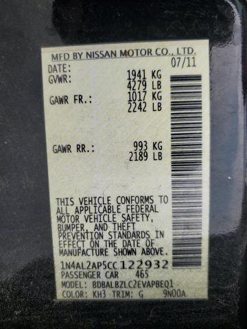 Photo 10 from auction – 2012 NISSAN ALTIMA BAS with VIN 1N4AL2AP5CC122932
