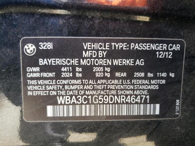 Photo 10 from auction – 2013 BMW 328 I SULE with VIN WBA3C1G59DNR46471