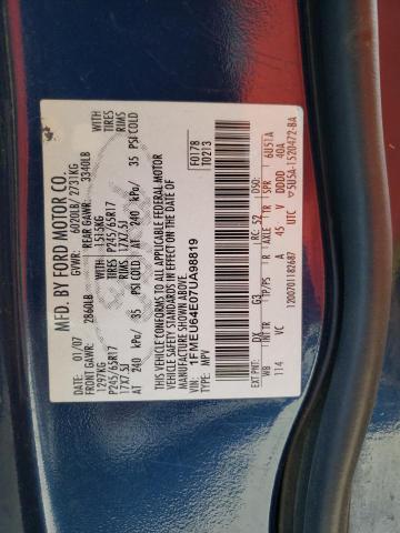 Photo 10 from auction – 2007 FORD EXPLORER E with VIN 1FMEU64E07UA98819