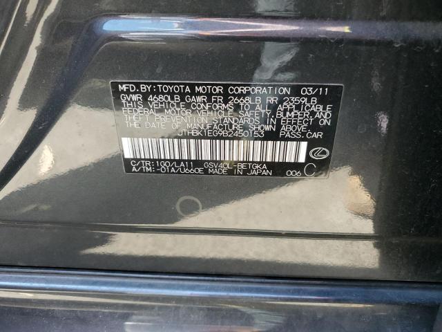 Photo 10 from auction – 2011 LEXUS ES 350 with VIN JTHBK1EG9B2450153