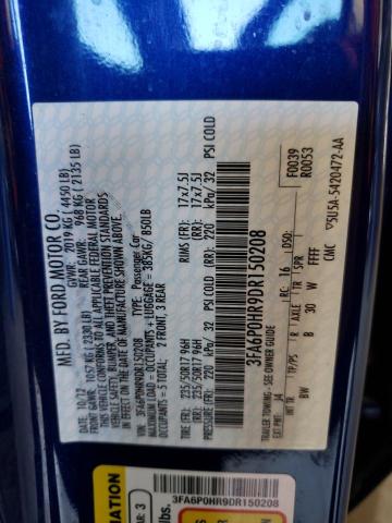 Photo 10 from auction – 2013 FORD FUSION SE with VIN 3FA6P0HR9DR150208