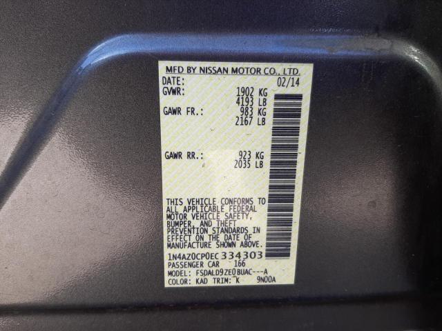 Photo 10 from auction – 2014 NISSAN LEAF S with VIN 1N4AZ0CP0EC334303