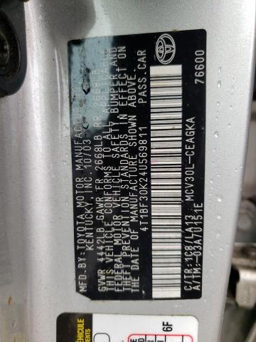 Photo 10 from auction – 2004 TOYOTA CAMRY LE with VIN 4T1BF30K24U569811