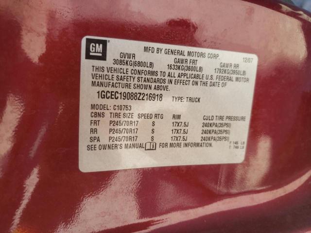 Photo 10 from auction – 2008 CHEVROLET SILVERADO with VIN 1GCEC19088Z216918