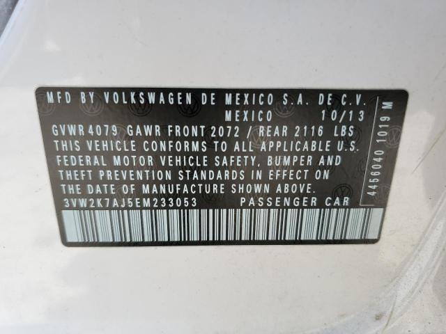 Photo 10 from auction – 2014 VOLKSWAGEN JETTA BASE with VIN 3VW2K7AJ5EM233053
