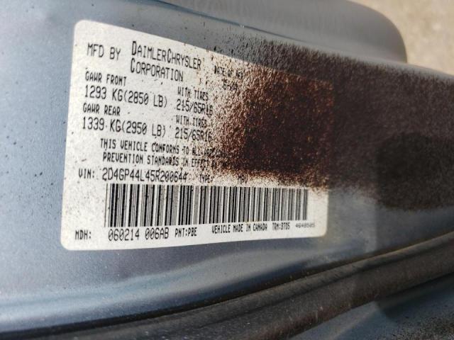 Photo 10 from auction – 2005 DODGE GRAND CARA with VIN 2D4GP44L45R200644