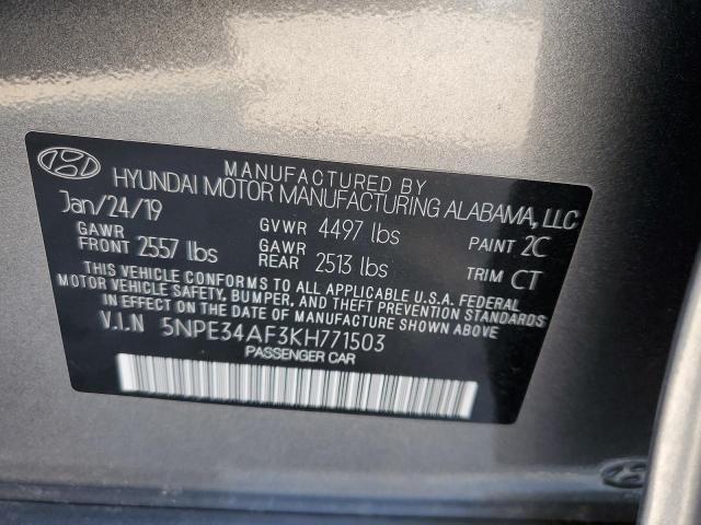 Photo 10 from auction – 2019 HYUNDAI SONATA LIM with VIN 5NPE34AF3KH771503