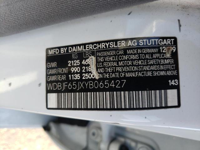 Photo 10 from auction – 2000 MERCEDES-BENZ E-320 with VIN WDBJF65JXYB065427