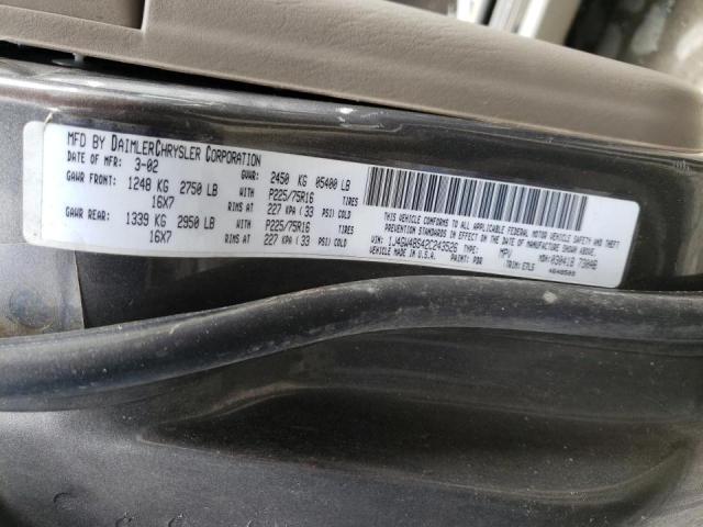 Photo 10 from auction – 2002 JEEP GRAND CHER with VIN 1J4GW48S42C243526