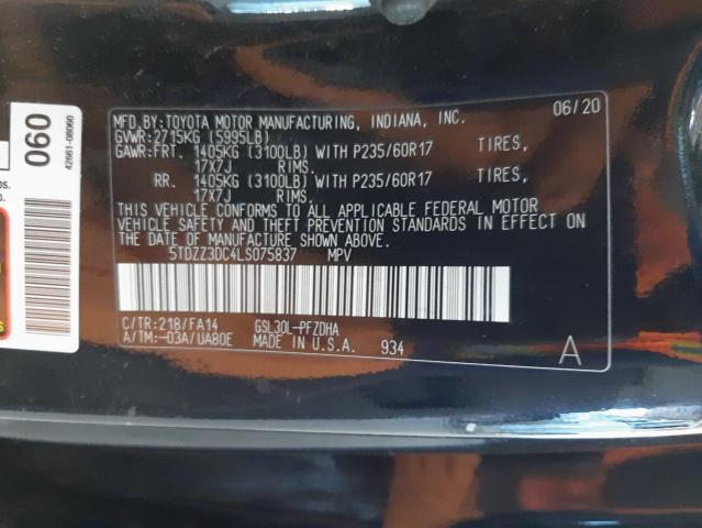 Photo 10 from auction – 2020 TOYOTA SIENNA L with VIN 5TDZZ3DC4LS075837