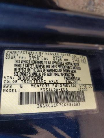 Photo 10 from auction – 2012 NISSAN VERSA S with VIN 3N1BC1CP7CK235803