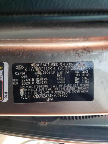 Photo 10 from auction – 2014 KIA SOUL with VIN KNDJN2A24E7059780