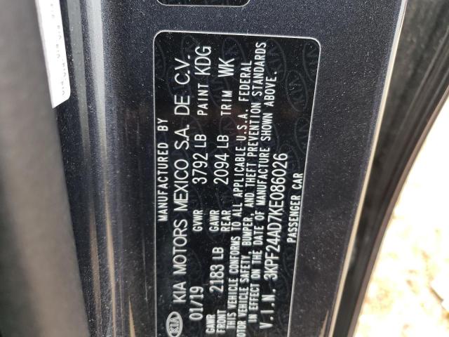 Photo 10 from auction – 2019 KIA FORTE FE with VIN 3KPF24AD7KE086026