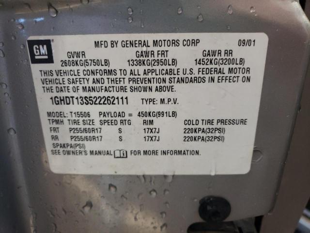 Photo 10 from auction – 2002 OLDSMOBILE BRAVADA with VIN 1GHDT13S522262111