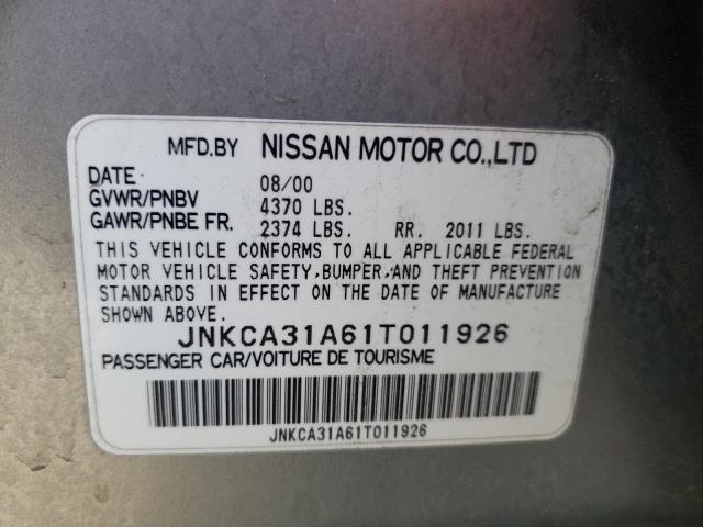 Photo 10 from auction – 2001 INFINITI I30 with VIN JNKCA31A61T011926