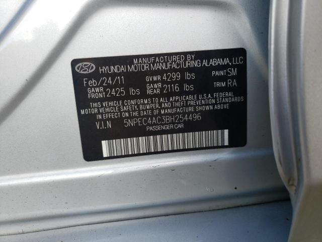 Photo 10 from auction – 2011 HYUNDAI SONATA SE with VIN 5NPEC4AC3BH254496