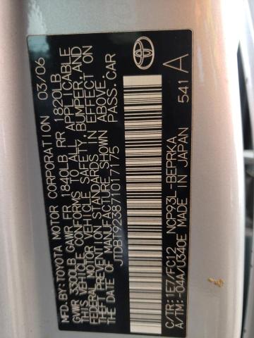 Photo 10 from auction – 2007 TOYOTA YARIS with VIN JTDBT923871017175