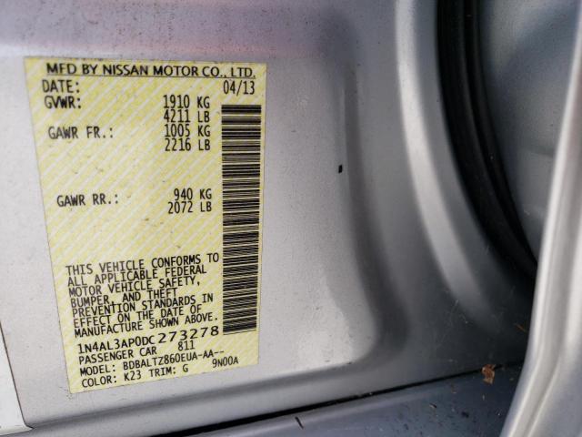 Photo 10 from auction – 2013 NISSAN ALTIMA 2.5 with VIN 1N4AL3AP0DC273278