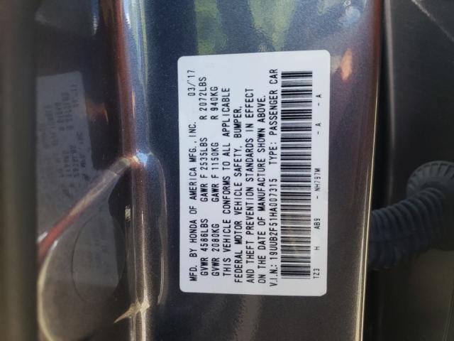 Photo 10 from auction – 2017 ACURA TLX TECH with VIN 19UUB2F51HA007315