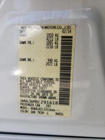 Photo 10 from auction – 2014 NISSAN ALTIMA 2.5 with VIN 1N4AL3AP9EC291618