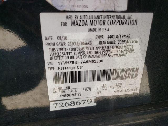 Photo 10 from auction – 2010 MAZDA 6 I with VIN 1YVHZ8BH7A5M53380