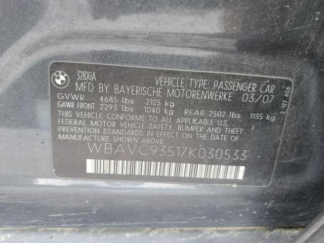 Photo 10 from auction – 2007 BMW 328 XI with VIN WBAVC93517K030533