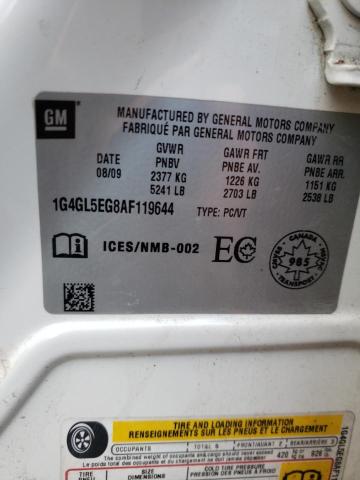 Photo 10 from auction – 2010 BUICK ALLURE/LAC with VIN 1G4GL5EG8AF119644