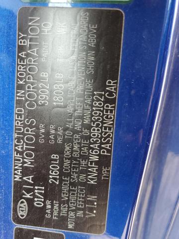 Photo 10 from auction – 2011 KIA FORTE SX with VIN KNAFW6A39B5391821