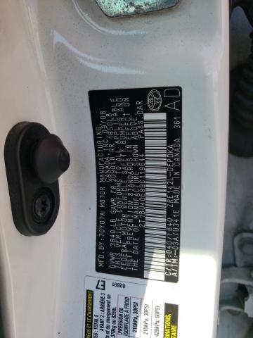 Photo 10 from auction – 2009 TOYOTA COROLLA BA with VIN 2T1BU40E89C119644