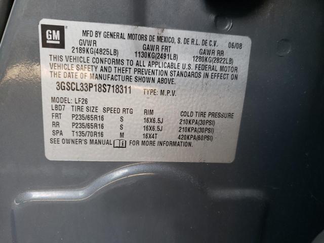 Photo 10 from auction – 2008 SATURN VUE XE with VIN 3GSCL33P18S718311