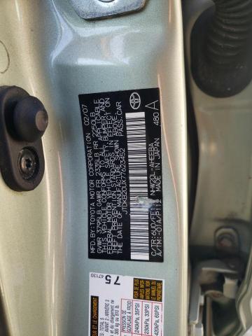Photo 10 from auction – 2007 TOYOTA PRIUS with VIN JTDKB20UX77623452