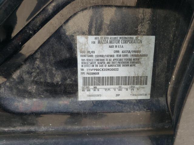 Photo 10 from auction – 2003 MAZDA 6 I with VIN 1YVFP80CX35M30022